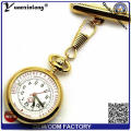 Yxl-288 reloj de enfermera de silicona movimiento popular de Japón buena calidad reloj de bolsillo de galjanoplastia de oro pulsera de lujo clásica broche enfermera relojes